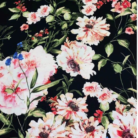 New York & Company Stretch Floral Flare Zip Up Skirt - Size 8 - Picture 4 of 10